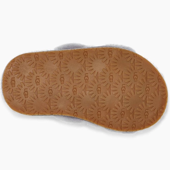 UGG Oh Yeah Deep Amethyst Grey Sheepskin Sandals - Picture 7 of 11